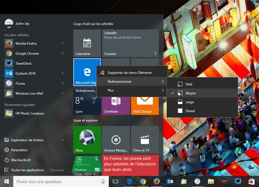 Windows 10 Threshold 2 - Menu démarrer
