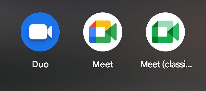 Google Duo Meet et Meet classique