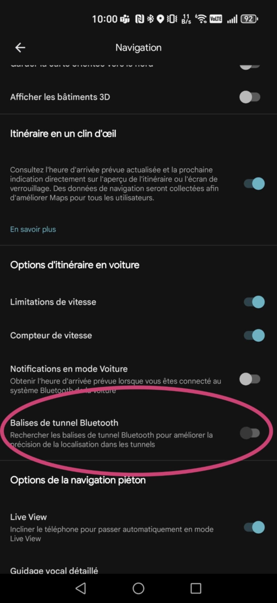 Balises Bluetooth Google Maps.